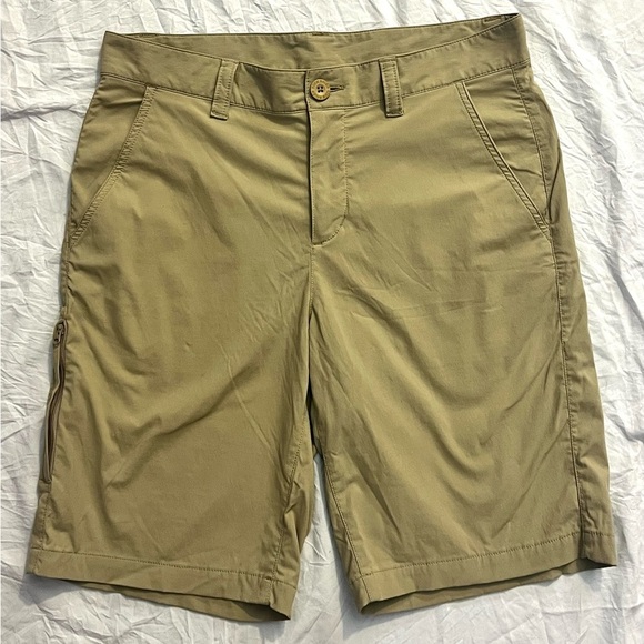 Eddie Bauer Men's Nylon Blend Tan Shorts w Pockets Size 33 - Picture 1 of 14